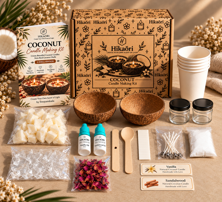 Hikaori Coconut Shell Candle Making Kit
