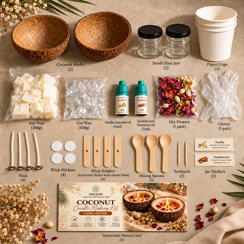 Hikaori Coconut Shell Candle Making Kit